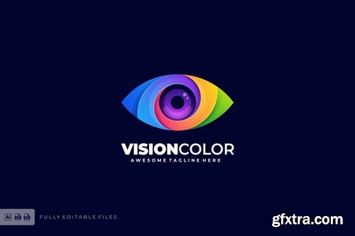Vision Eye Color Gradient Logo template