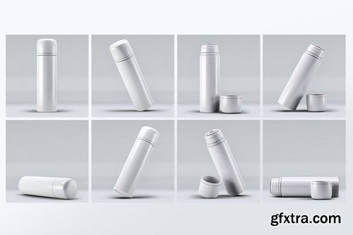 Steel Thermos Bottle Mock-Up