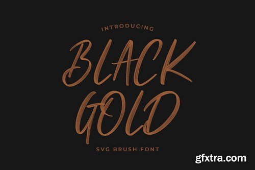 CM - Black Gold Svg Brush Font 4343678