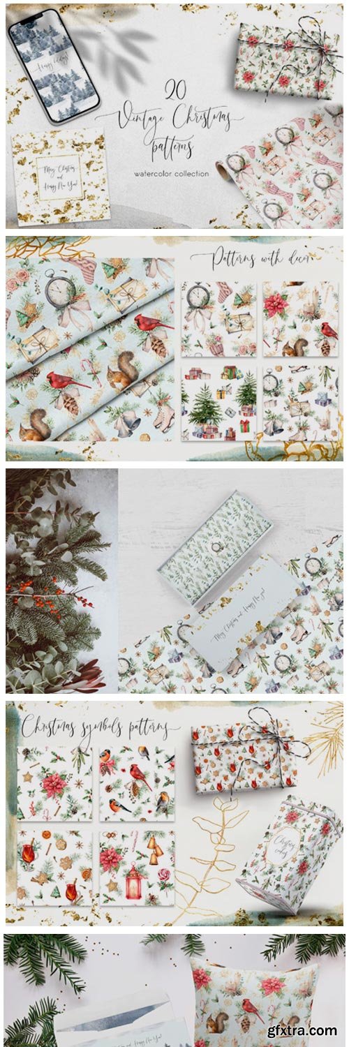20 Vintage Christmas Patterns 2150307