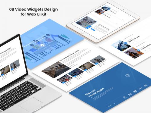 8 Videos Widget design for Web-UI Kit - 8-videos-widget-design-for-web-ui-kit