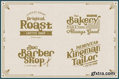 Bahemoth - Vintage Decorative Serif Font