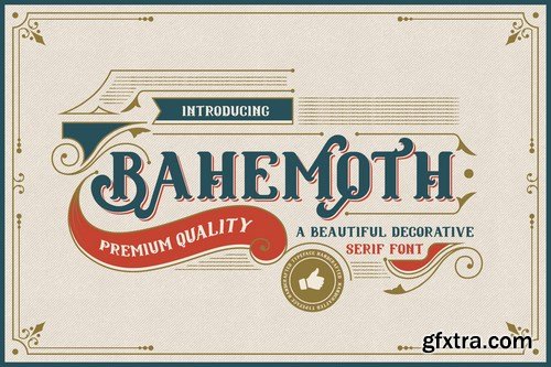 Bahemoth - Vintage Decorative Serif Font
