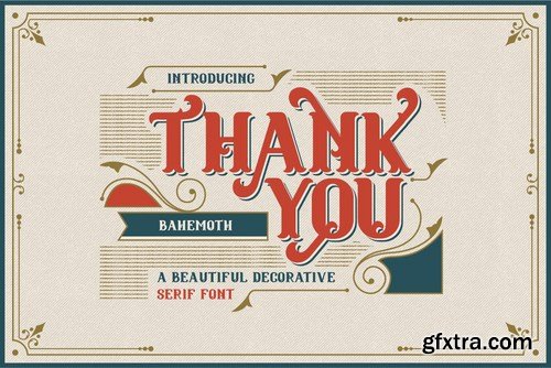 Bahemoth - Vintage Decorative Serif Font