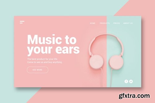Music & Headphones - Landing Page