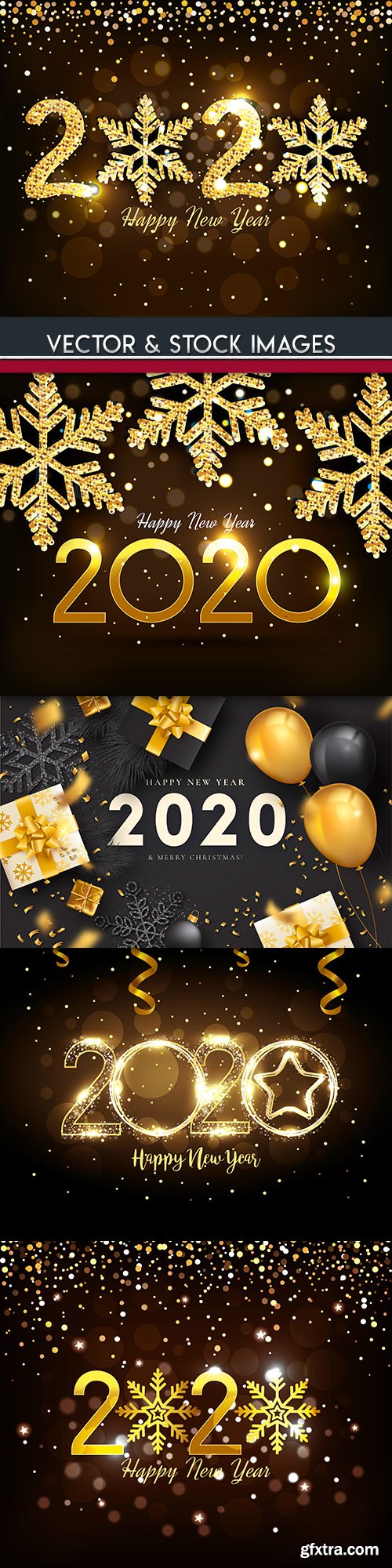 New Year and Christmas decorative 2020 illustration 11