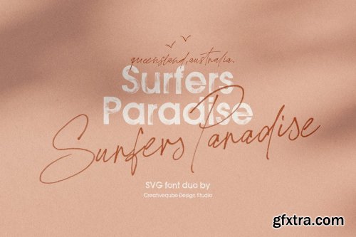 CreativeMarket - Surfers Paradise SVG Font Duo 4018974
