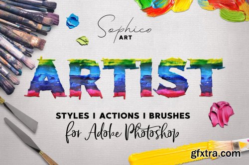 CreativeMarket - Artist Styles Actions Brushes Set 4286200