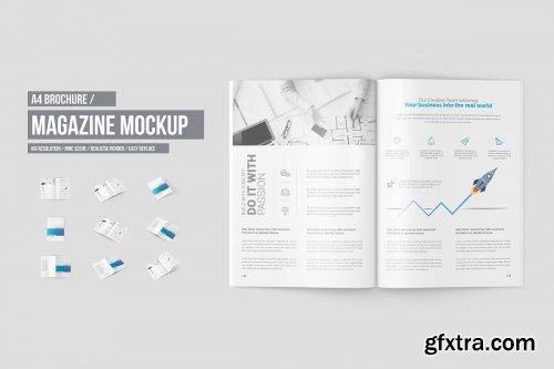 A4 Magazine / Brochure Mock-Up