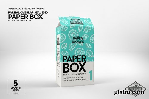 CreativeMarket - Paper Cereal Box Packaging Mockup 4347678