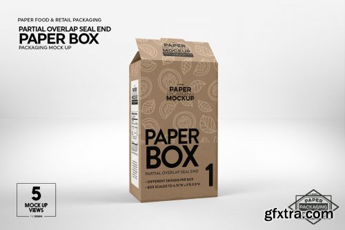 CreativeMarket - Paper Cereal Box Packaging Mockup 4347678