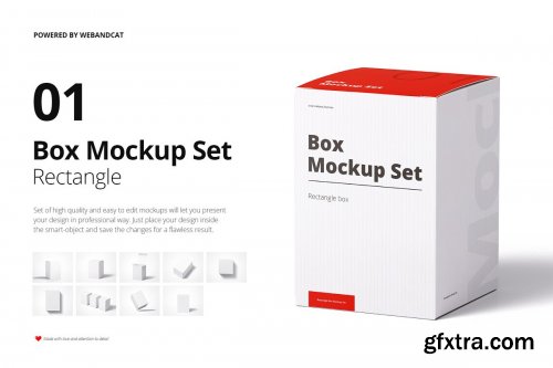 Creativemarket Box Mockup Set 01 Rectangle 4250023 Gfxtra