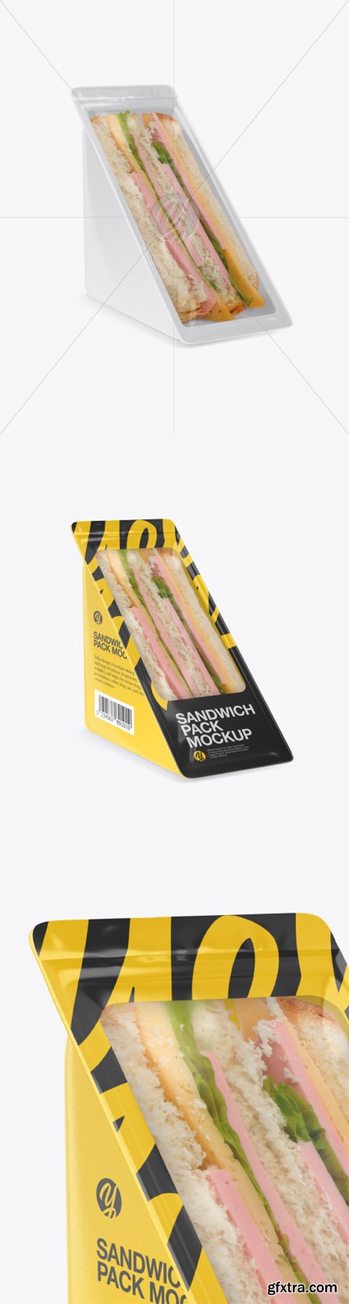 Sandwich Pack Mockup - Half Side View 31607 Sandwich Pack Mockup - Half Side View 31607