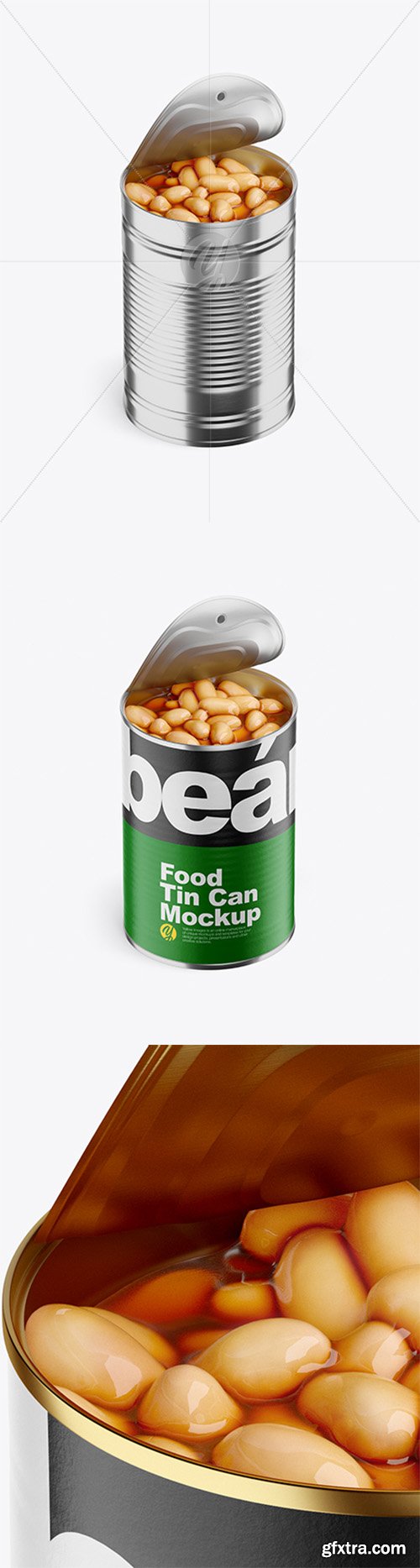 Food Can w/ White Beans Mockup 36420 Food Can w/ White Beans Mockup 36420