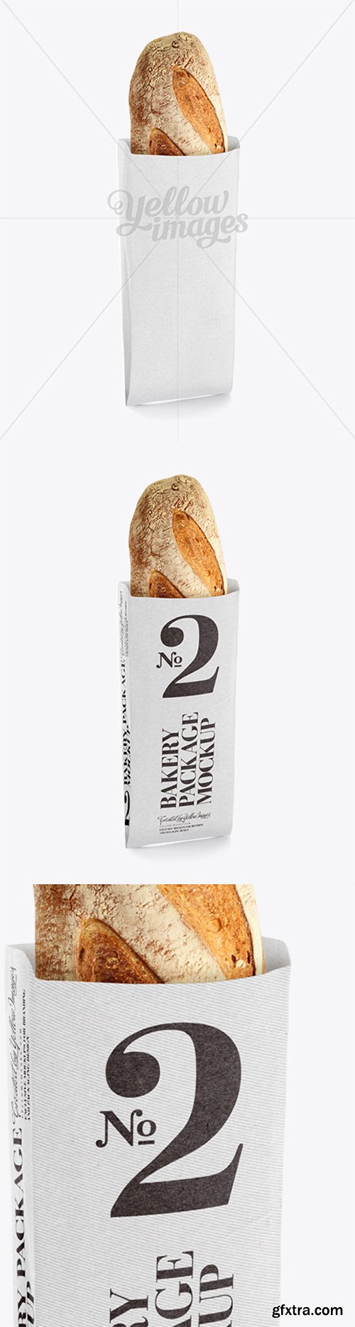 White Paper Bakery Bag Mockup 11505 White Paper Bakery Bag Mockup 11505