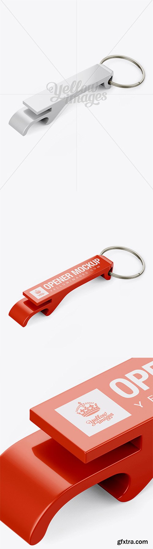 Bottle Opener With Paint Finish Mockup - Halfside View 17058 Bottle Opener With Paint Finish Mockup - Halfside View 17058