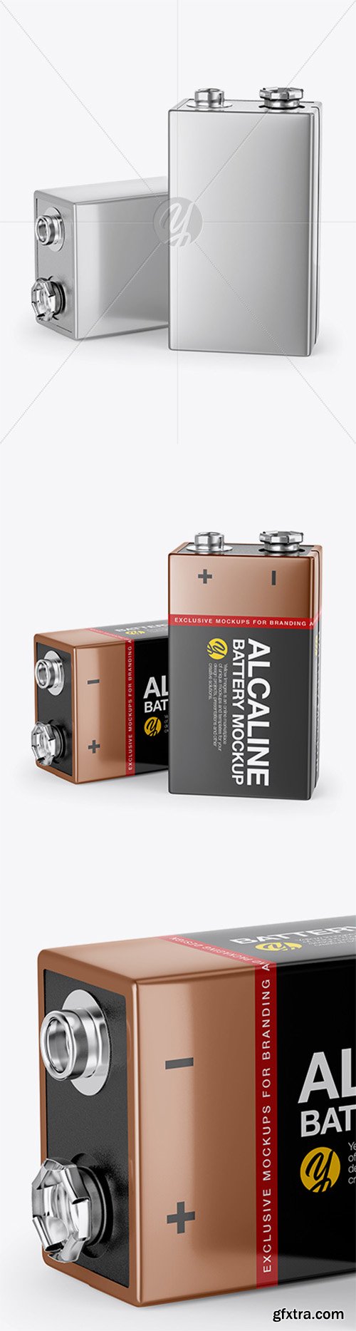 9V Batteries - Half Side View 20799