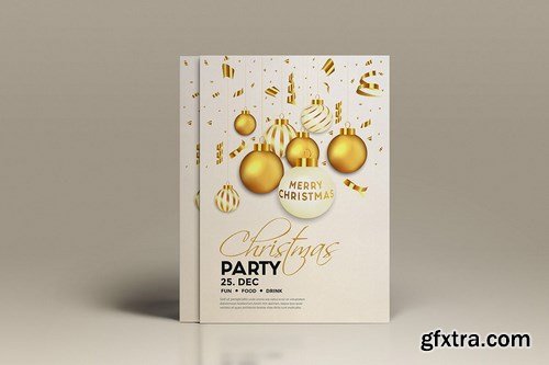 Set of 16 Christmas and Happy New Year Party Flyer