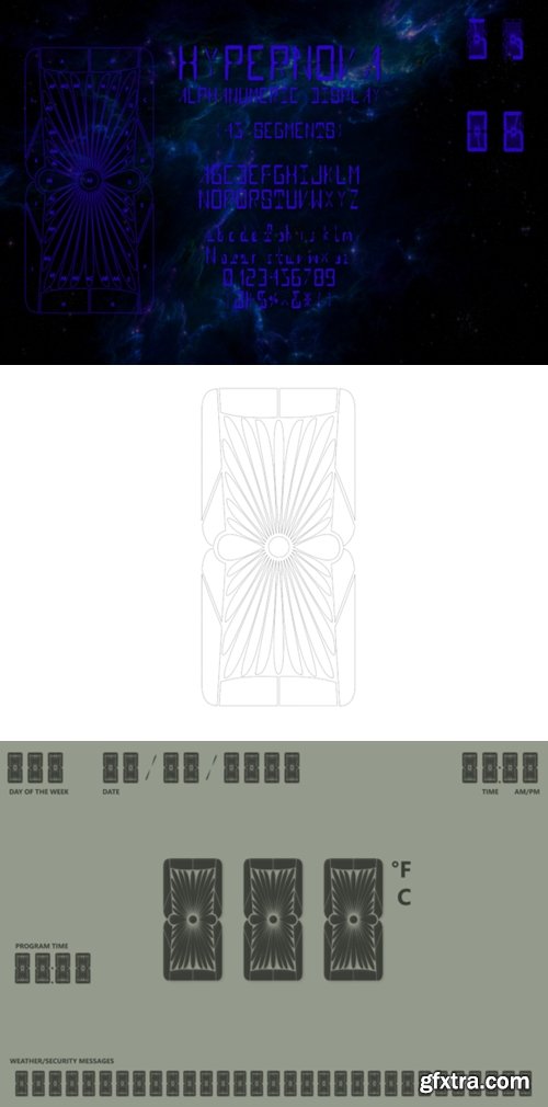 Hypernova Alphnum Font