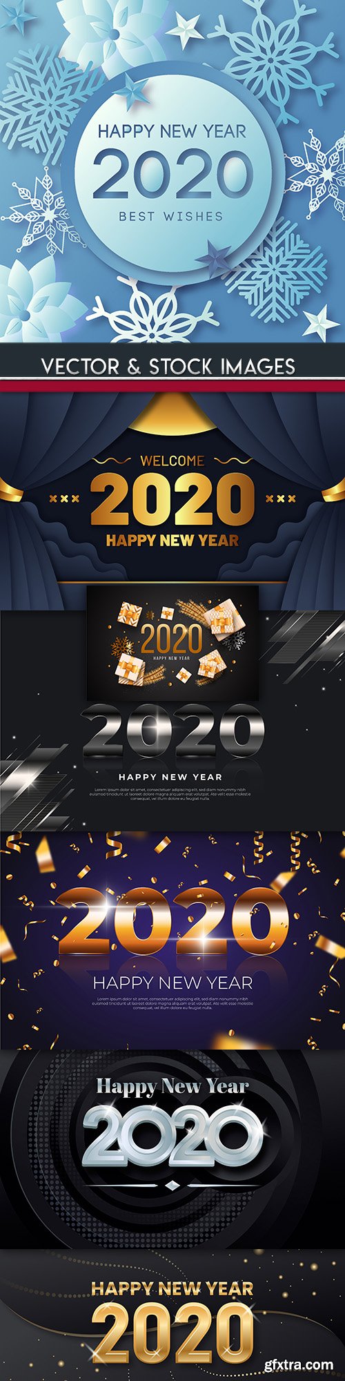 New Year and Christmas decorative 2020 illustration 12 