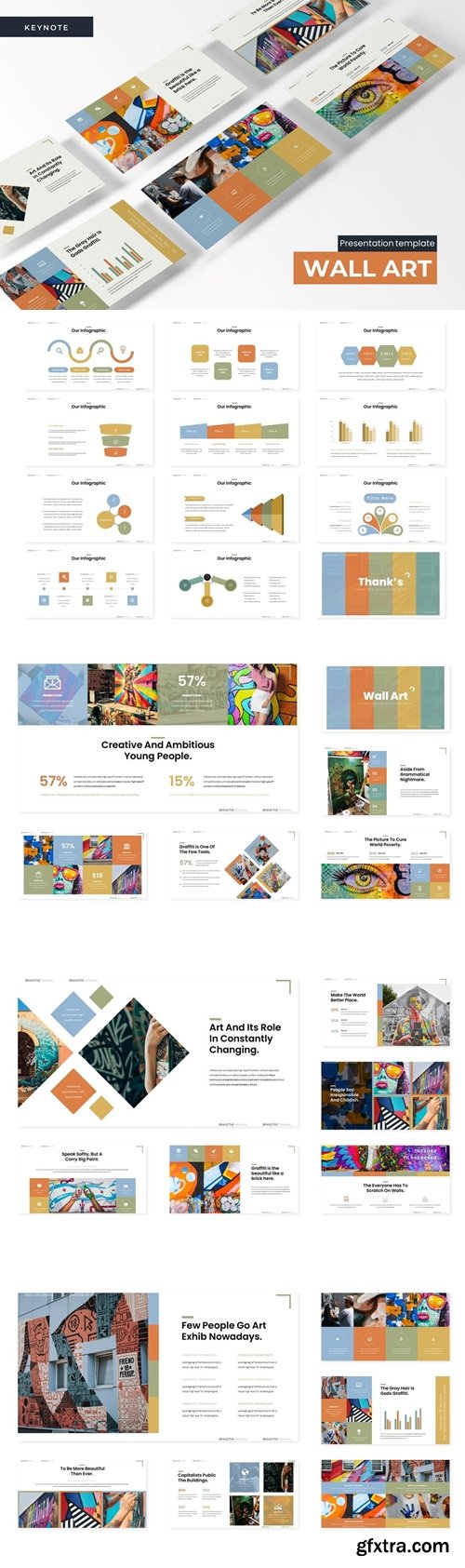 Wall Art Powerpoint, Keynote and Google Slides Templates