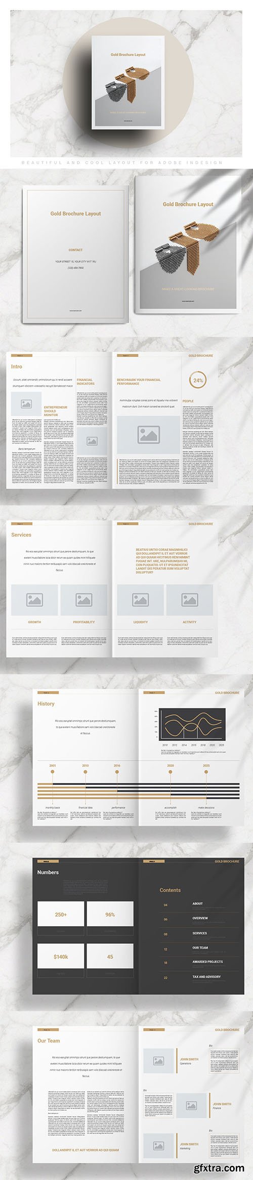 Gold Brochure Layout