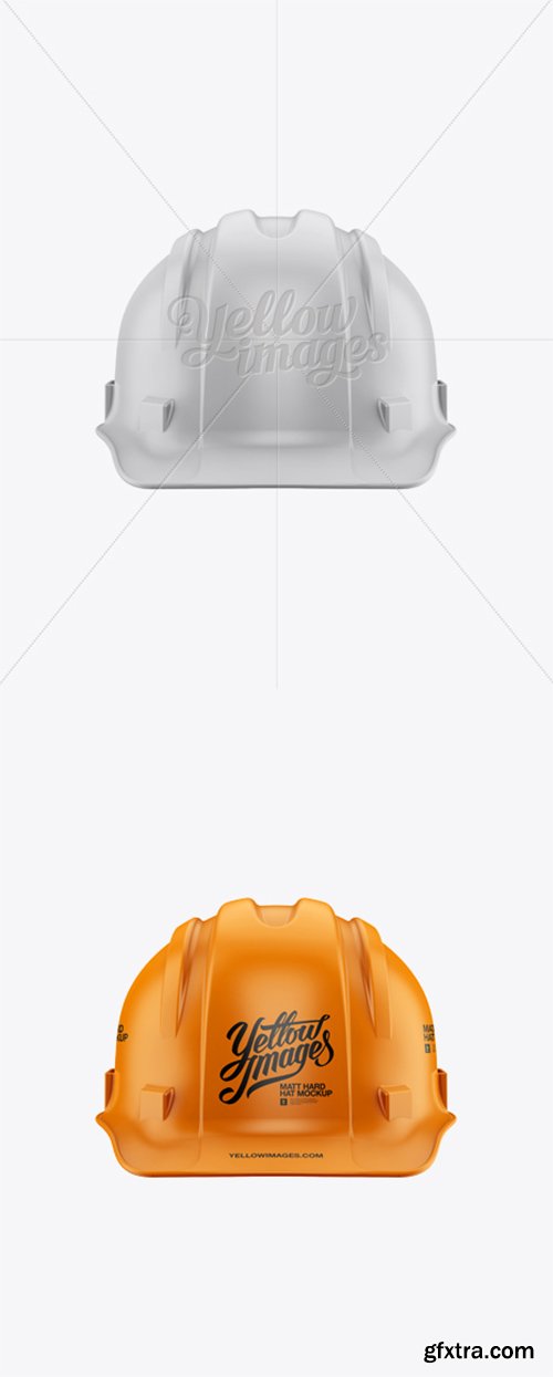 Matte Hard Hat Mockup - Front View 13203