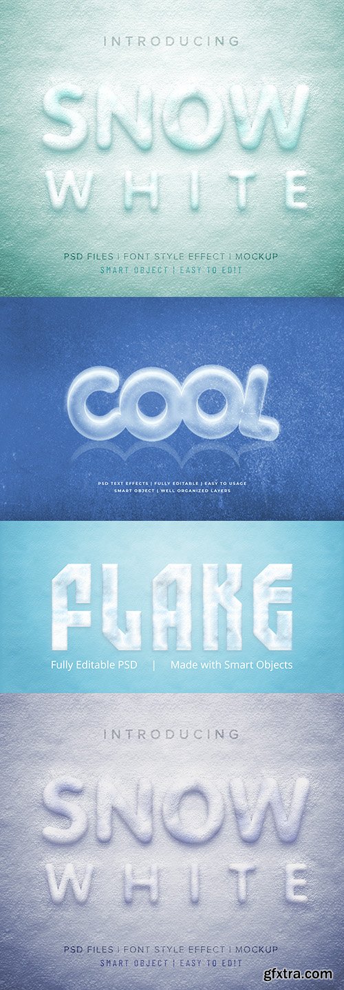 Snow and winter style Photoshop design