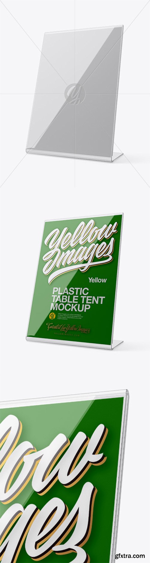 Plastic Table Tent Mockup - Half Side View 22646 Plastic Table Tent Mockup - Half Side View 22646