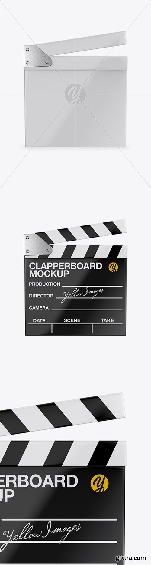 Glossy Clapperboard Mockup - Front View 26043