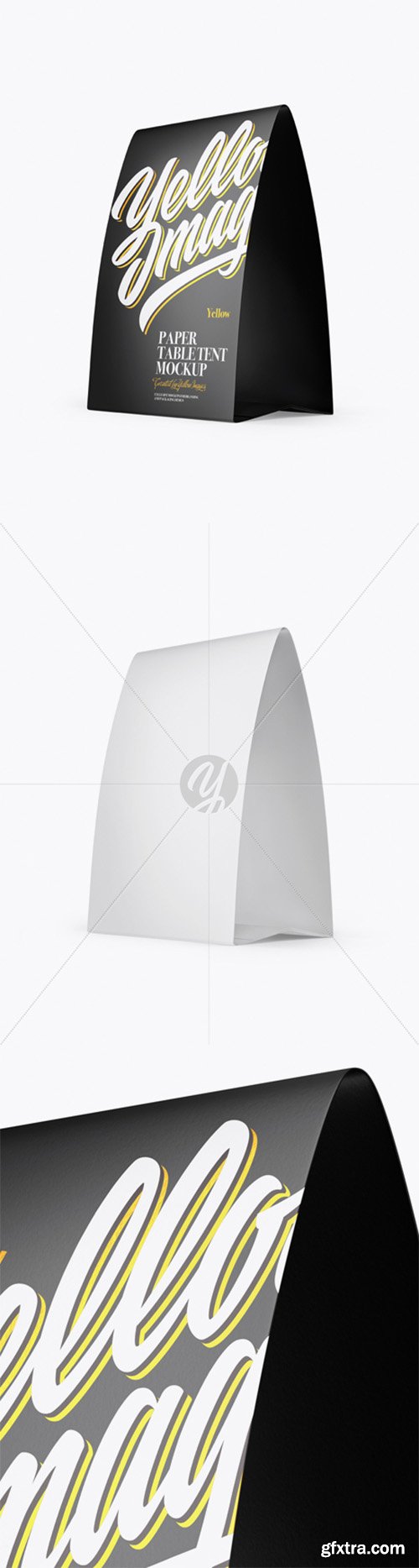 Matte Paper Table Tent Mockup - Half Side View 29605 Matte Paper Table Tent Mockup - Half Side View 29605
