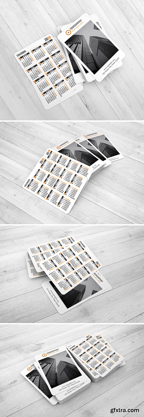 2020 Pocket Calendar Layout with Orange Accents 304836727 2020 Pocket Calendar Layout with Orange Accents 304836727