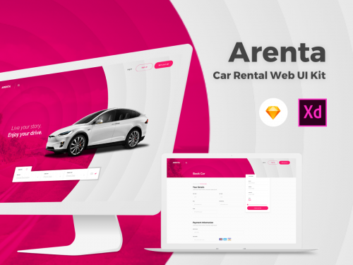 Arenta Car Rental Web UI Kit - arenta-car-rental-web-ui-kit