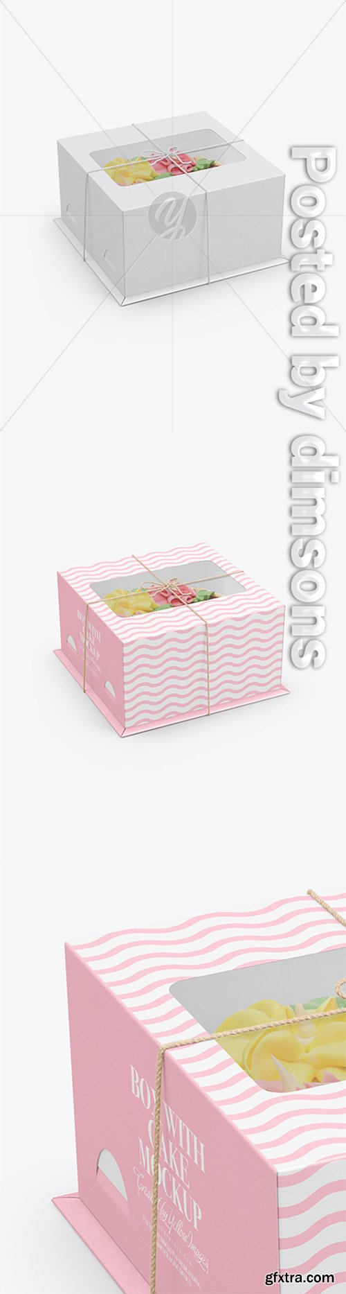 Box with Cake Mockup 39562 Box with Cake Mockup 39562