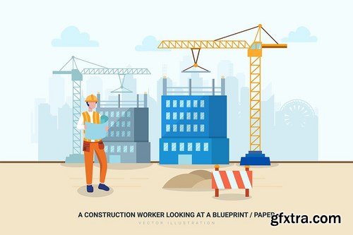 Construction & Real Estate Vector Illustration_v3