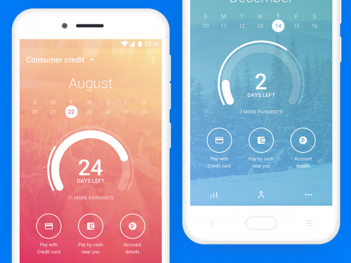 Banking App Payment Schedule Android App Concept UI GFxtra