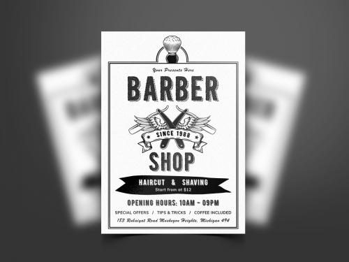 Barber Shop Flyer Template-06 - barber-shop-flyer-template-06