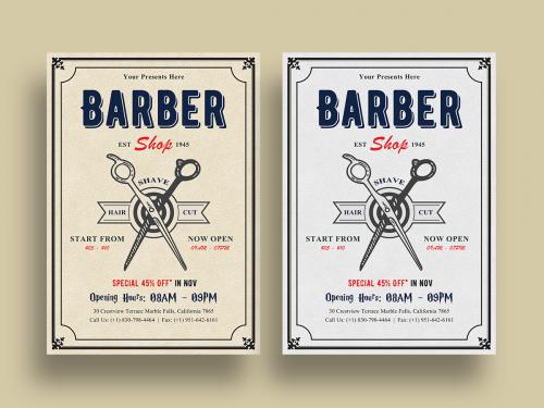 Barber Shop Flyer Template-13 - barber-shop-flyer-template-13