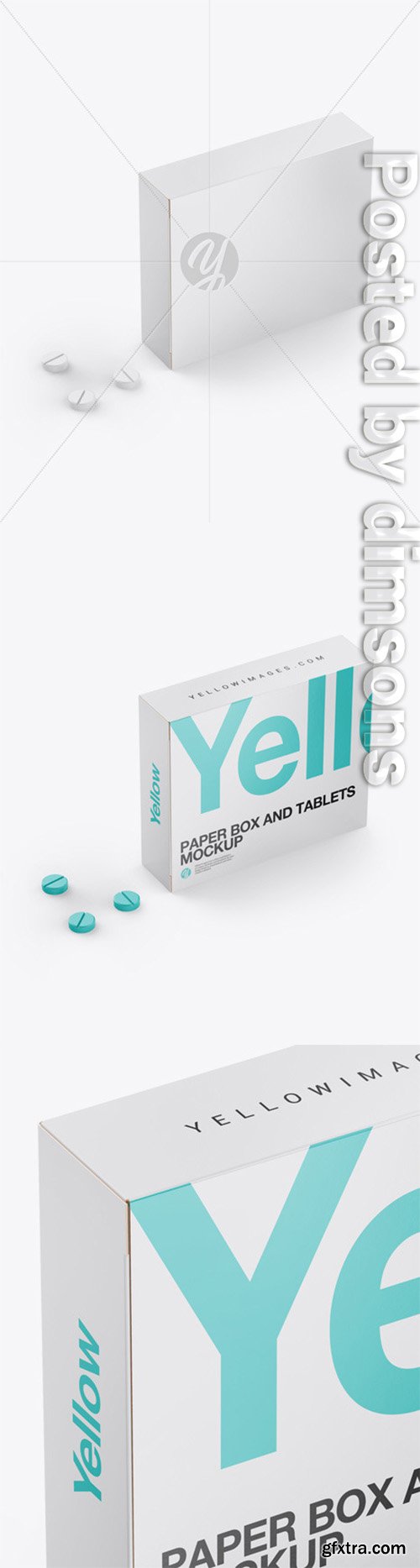 Paper Box With Tablets Mockup 47803