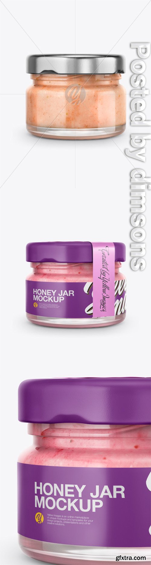 Glass Jar with Creamed Honey Mockup 49475 Glass Jar with Creamed Honey Mockup 49475