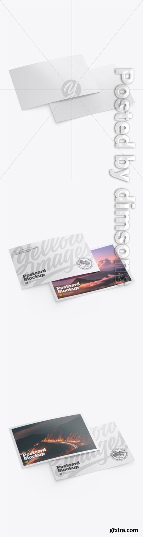 Glossy A5 Postcard Mockup 50490