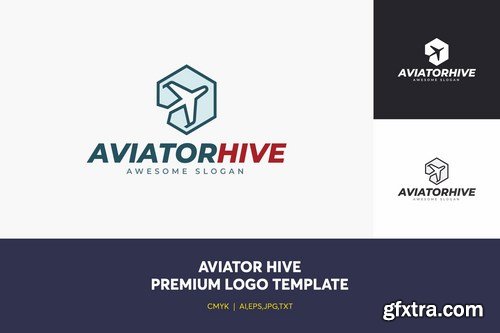 Aviator Hive Logo Template