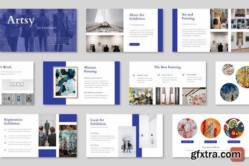 Artsy - Art Exhibition Powerpoint and Keynote Templates