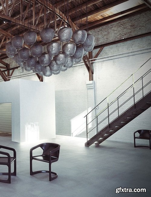 Modern showroom Interior Scene 06