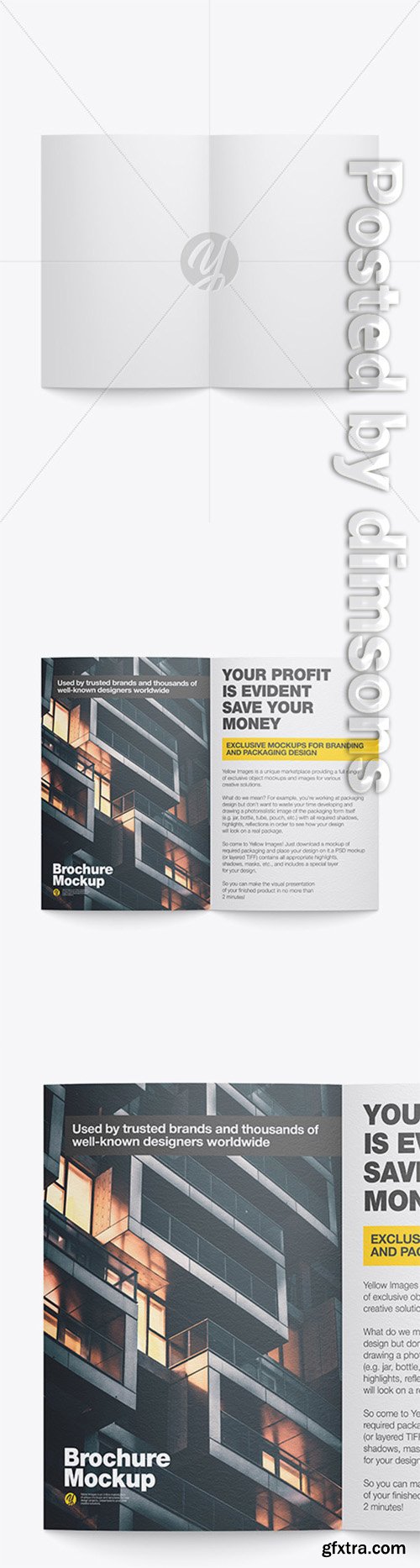 Textured Brochure Mockup 50559 Textured Brochure Mockup 50559