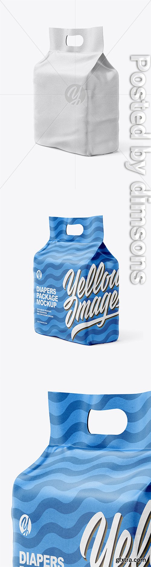 Diaper Paper Bag Mockup 50556