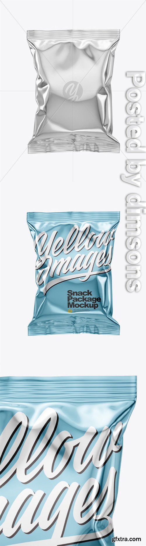 Metallic Snack Package Mockup 50578 Metallic Snack Package Mockup 50578