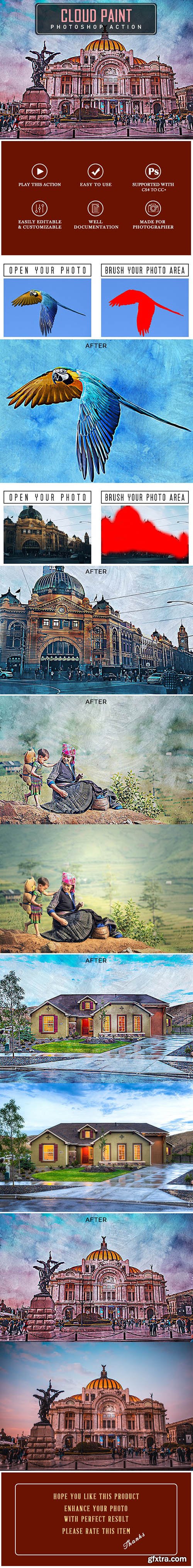GraphicRiver - Cloud Paint Photoshop Action 25023496