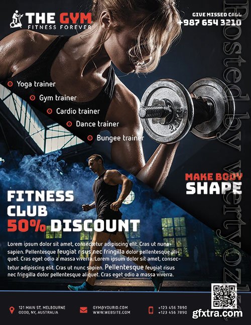 The Gym Fitness - Premium flyer psd template