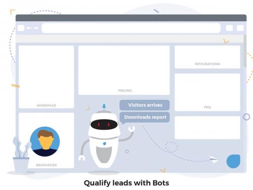 Bots Qualify Leads CRM Illustration - bots-qualify-leads-crm-illustration